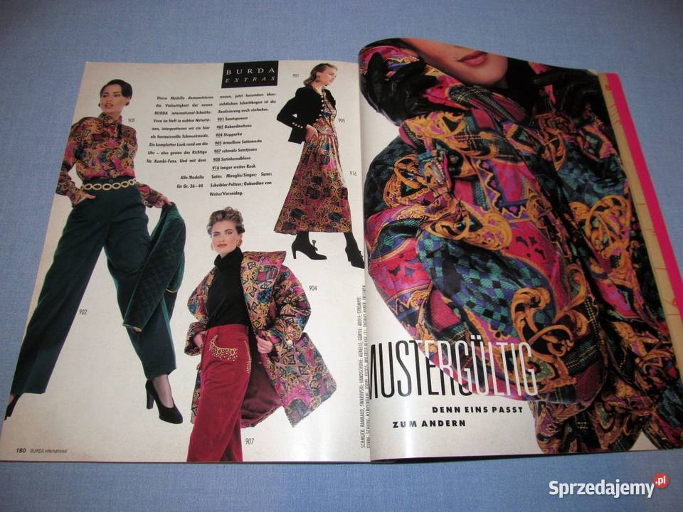 Burda International Jesień 1992 moda szycie kujawsko-pomorskie