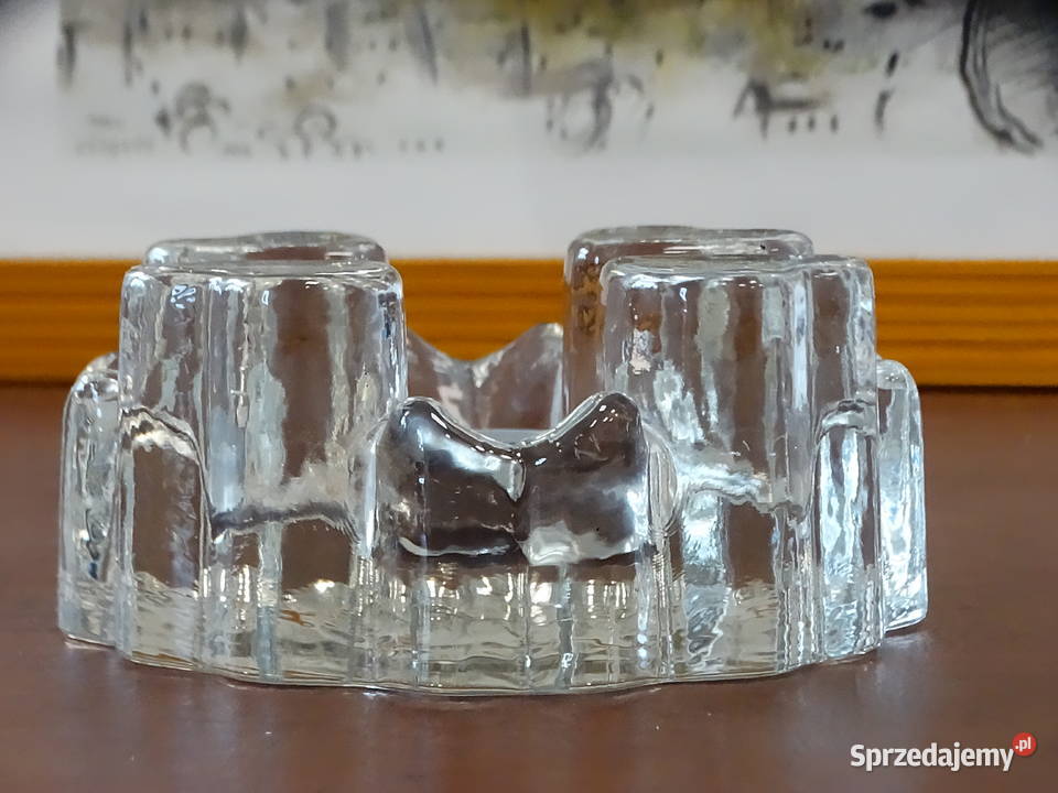 Ciężki szklany świecznik na tealight Decore Biłgoraj
