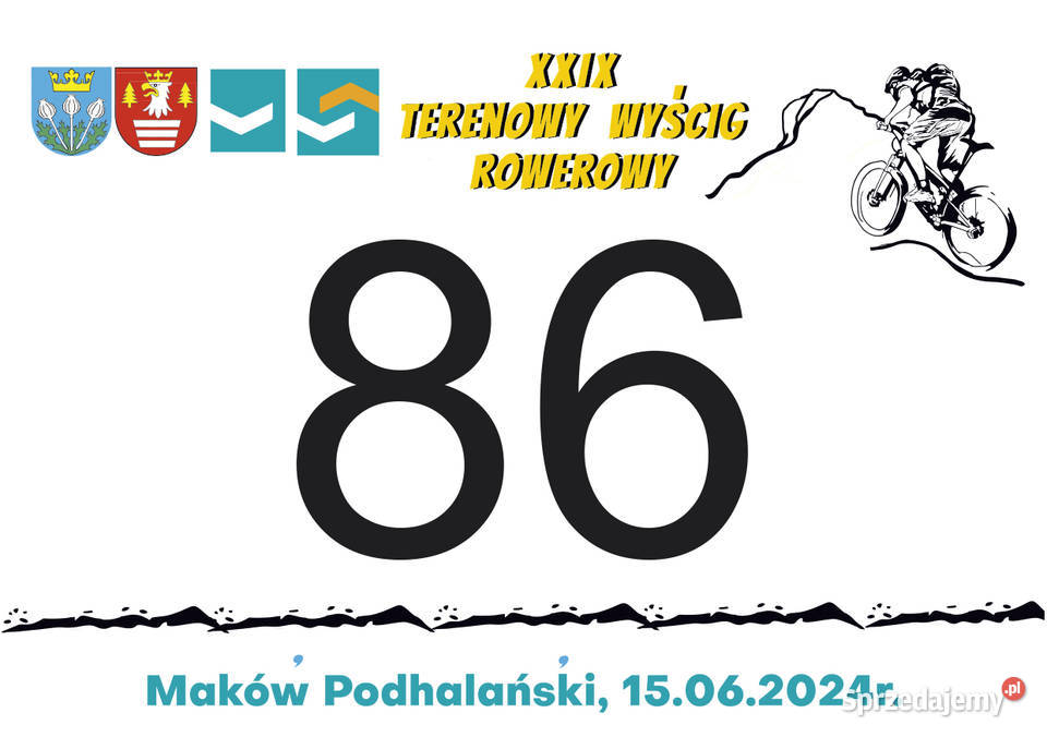 Numery startowe A5 1 pakiet zawody biegi wyścigi Piła