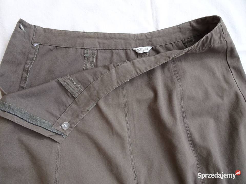 EDITIONS spódnica długa midi Khaki Jeans 42 XL zielony Nowy Sącz