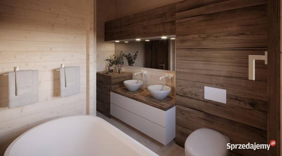 dom drewniany z bali KALIFORNIA wielkopolskie Miłosław sprzedam