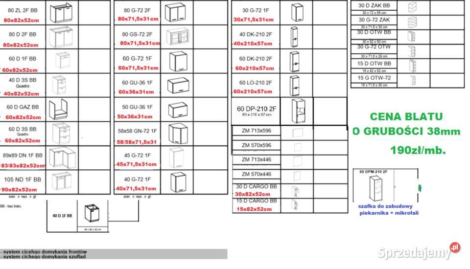 Mebleszafki kuchenne kuchnia Bolonia na wymiar Kuchenne Ząbkowice Śląskie