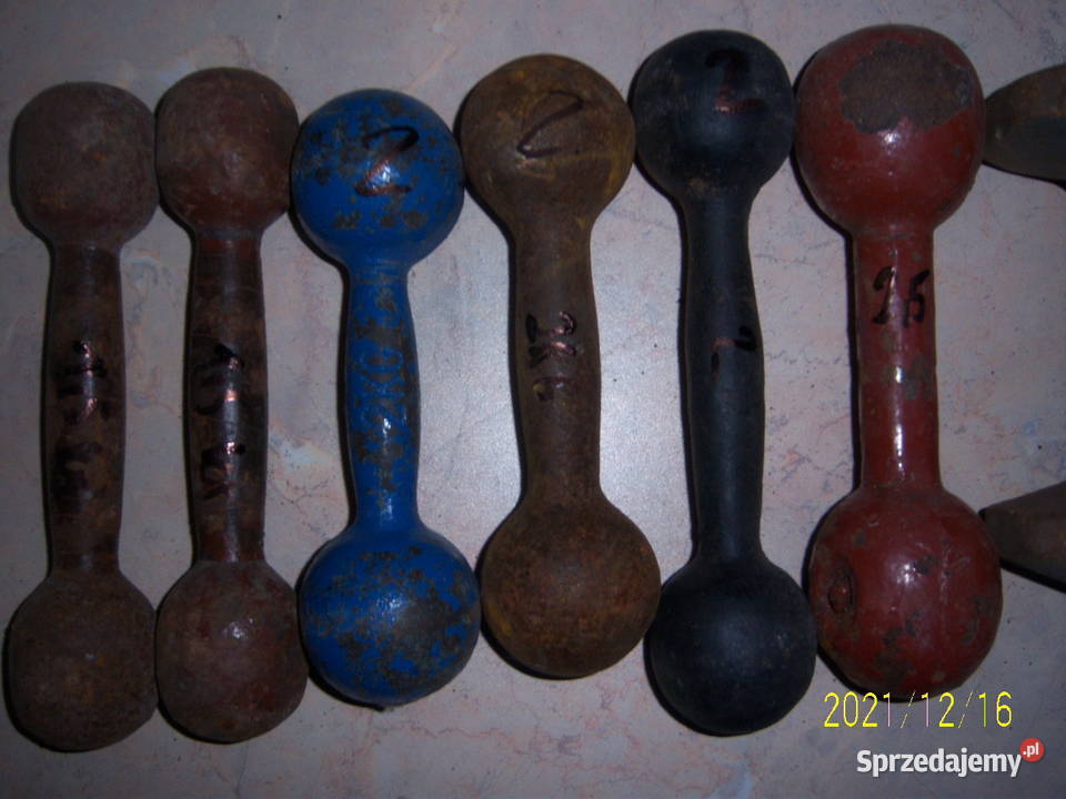 Hantle żeliwne żeliwo 11 sztuk