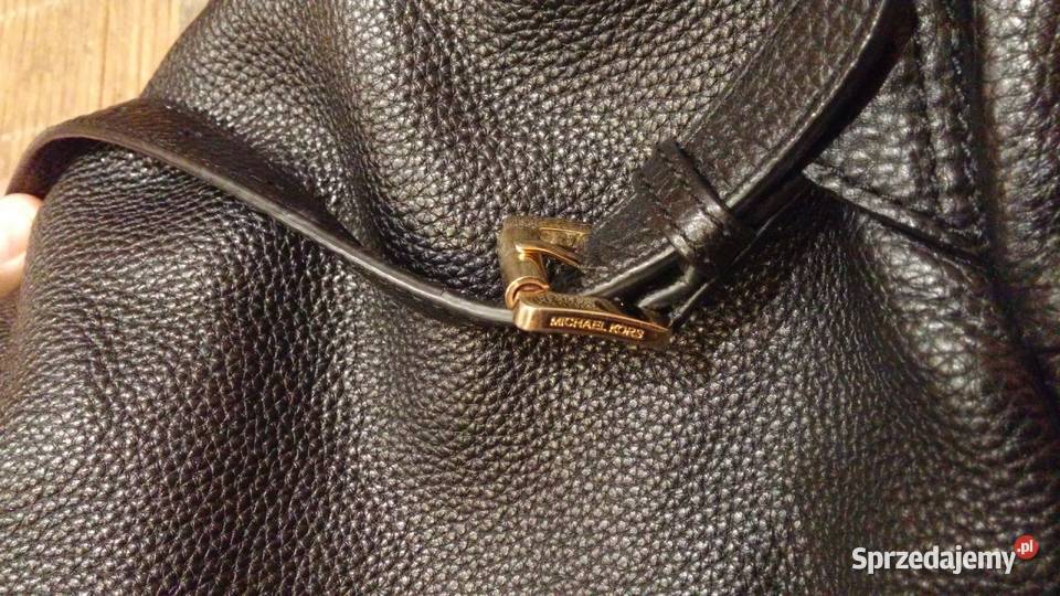 Oryginalny czarny skórzany plecak Michael Kors Sosnowiec