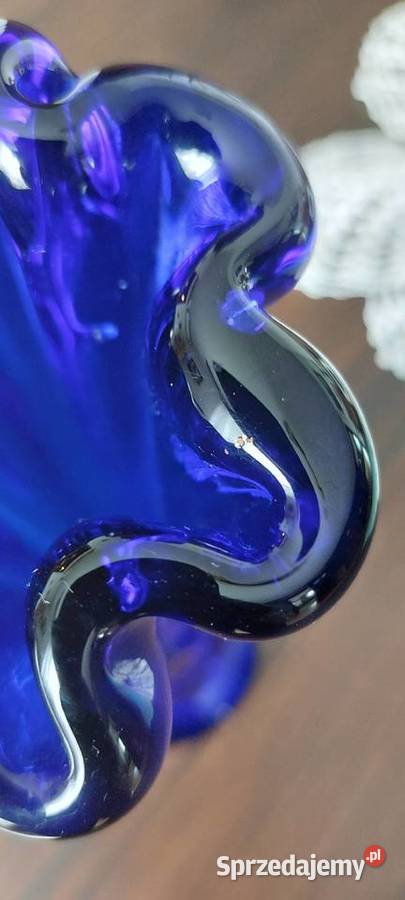 Kobaltowy granatowy wazon vintage lubuskie Błotno sprzedam