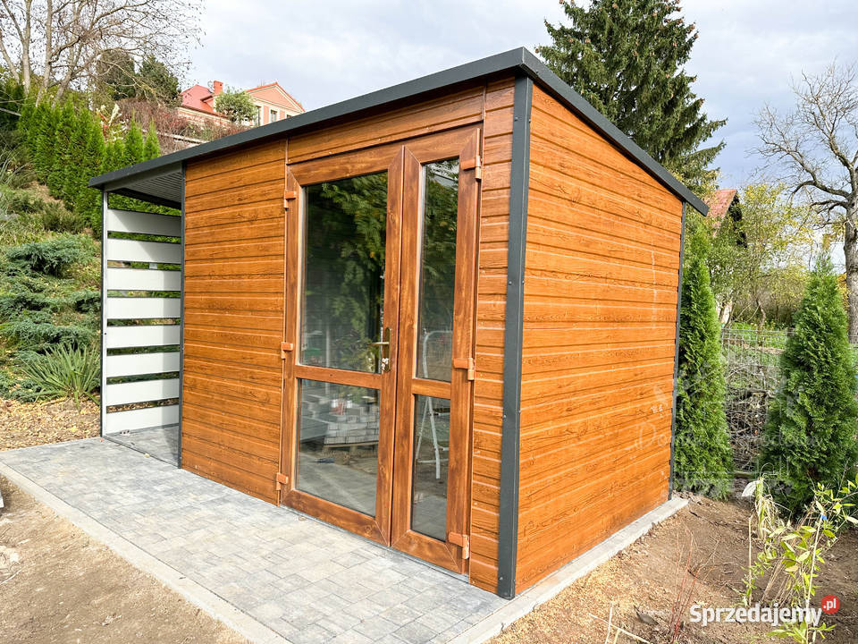 SCHOWEK DOMEK OGRODOWY 25m x 2m wiata 13m spad w Ciechanów
