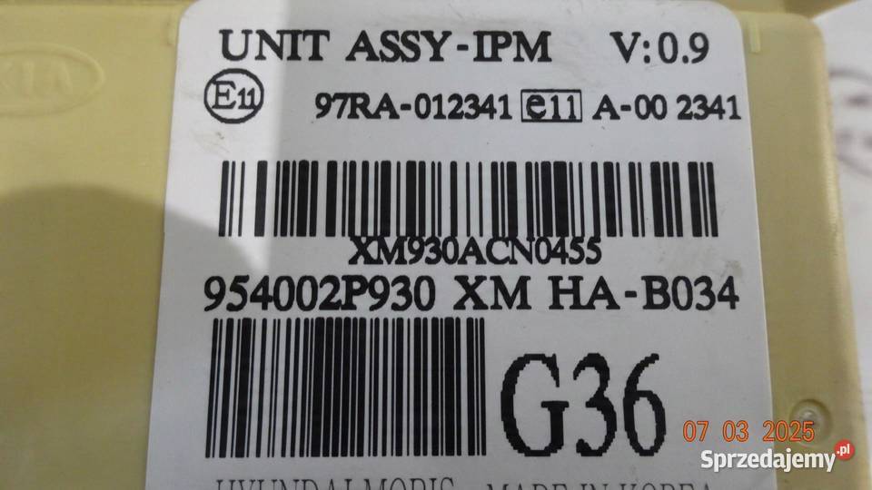 KIA SORENTO II 4x4 10r skrzynka bezpieczników