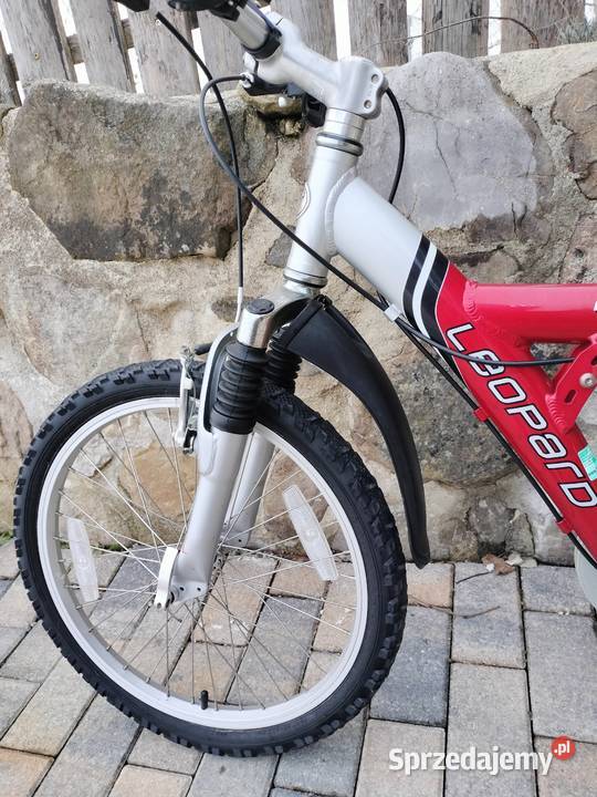 Czerwony rower górski dziecięcy leopard Rocky Urszulin