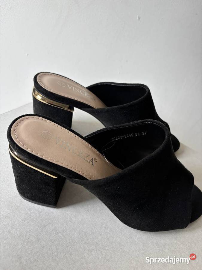 Klapki na słupku obcasie buty vicenza 37 Lubin