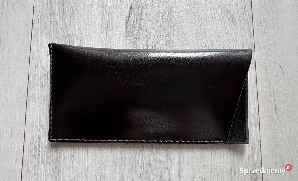NOWE brązowe skórzane etui na okulary miękkie