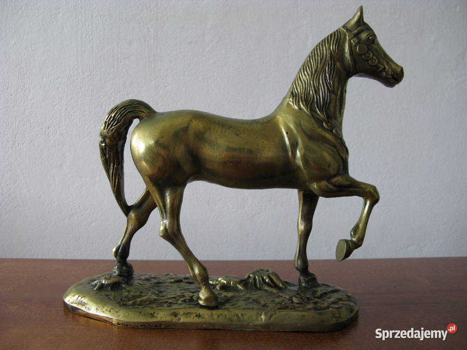 Mosiężna figura konia vintage koń mosiądz mazowieckie Warszawa
