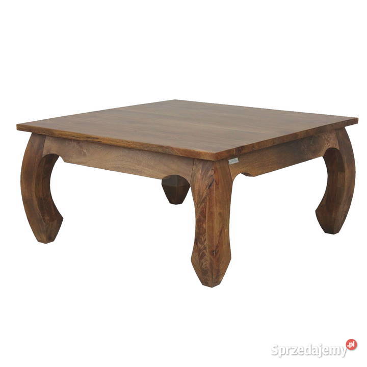 Drewniany stolik OPIUM 90x90 z drewna mango 90cm Stoły, krzesła, biurka Lublin