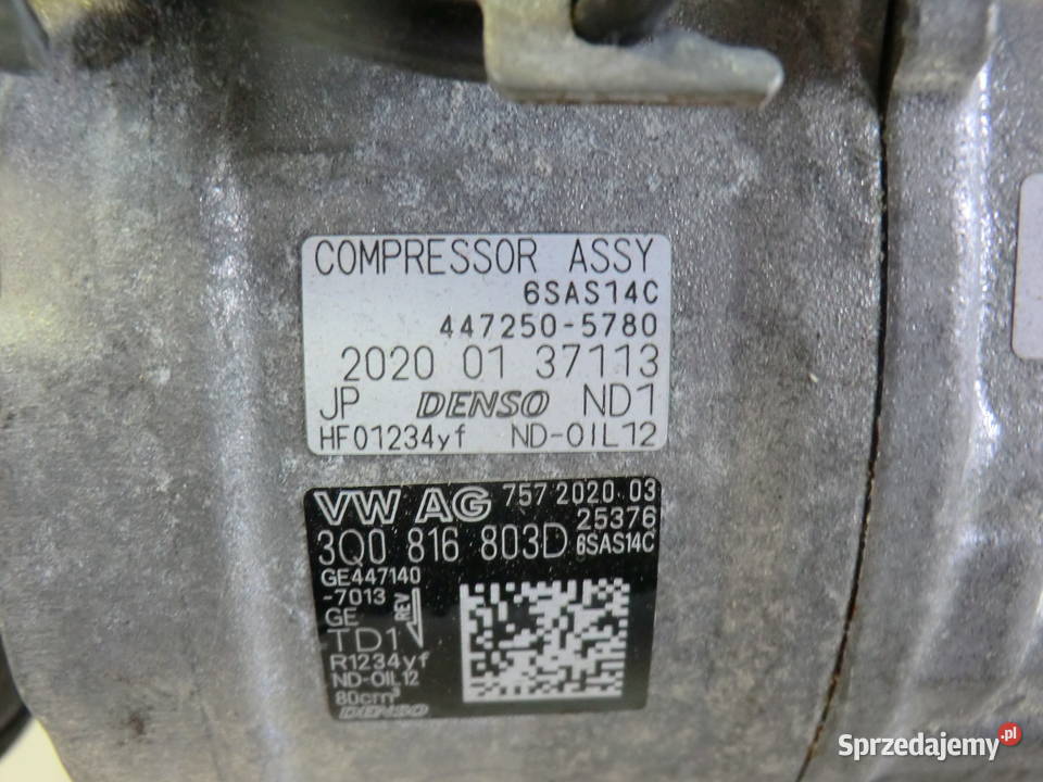 VOLKSWAGEN KOMPRESOR SPRĘŻARKA KLIMATYZACJI osobowe małopolskie