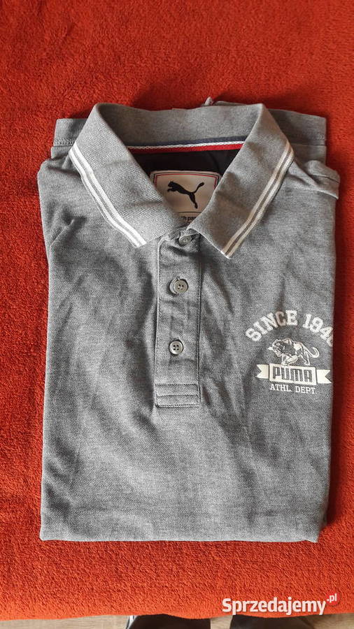 Koszulka polo Puma szara Odzież codzienna Głuchołazy