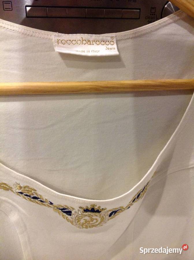 Biała Bluzka Damska roccobarocco XSS Haft Rozmiar 34(XS) Nowa Sól