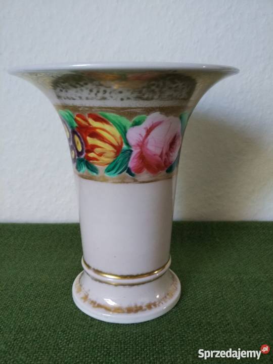 Porcelana duo wazon i świecznik wianek kwiatów Porcelana i szkło małopolskie Gorlice sprzedam