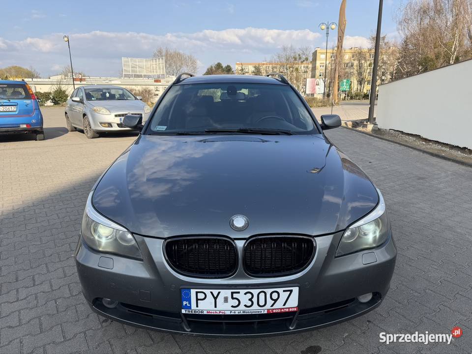 Ładna BMW E6061 525D Automat Bogata ZAMIANA przyciemniane szyby wielkopolskie Śrem