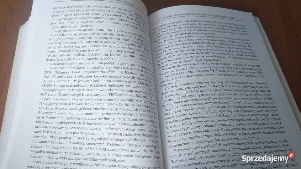Ekstremizm polityczny studium psychologiczne Gdańsk sprzedam