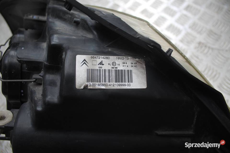 LAMPA LEWY PRZÓD PRZEDNIA CITROEN C3 I OPIS