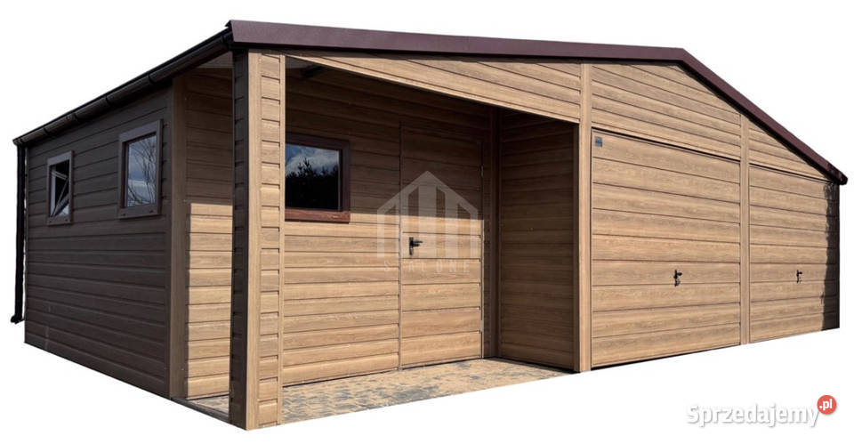 Garaż blaszany 9x4m wnęka 2x brama drzwi 3x okno warmińsko-mazurskie Elbląg sprzedam