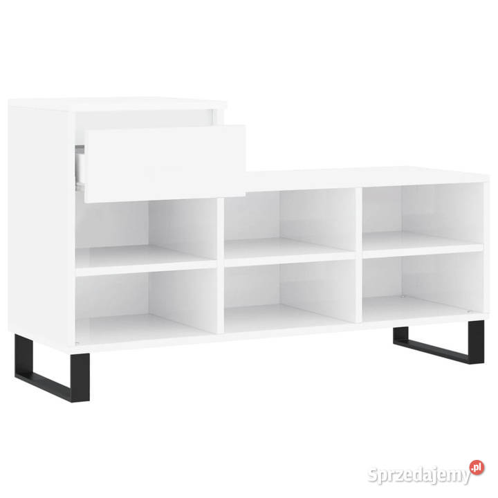 Szafka na buty wysoki połysk biała 102x36x60 Warszawa