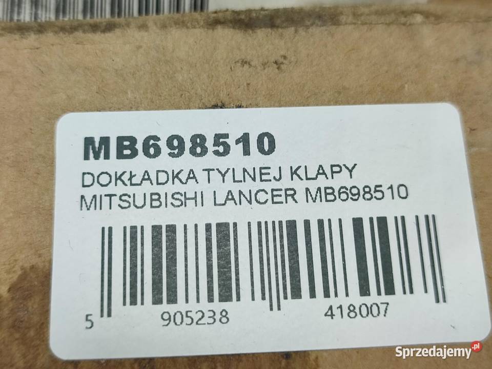 DOKŁADKA TYLNEJ KLAPY MITSUBISHI LANCER VAN Motoryzacja
