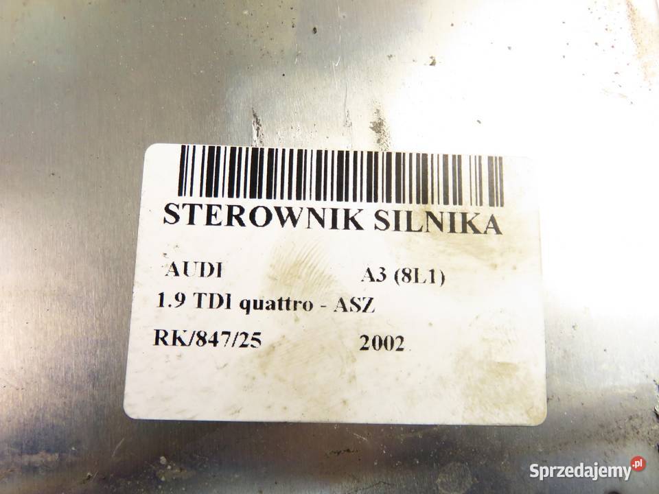 STEROWNIK AUDI A3 19 TDI quattro ASZ 0281010981 osobowe
