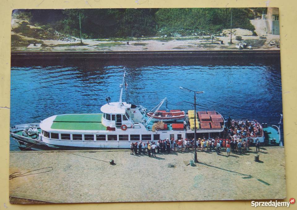 Kołobrzeg statek wycieczkowy na przystani 1981 lubelskie Parczew sprzedam