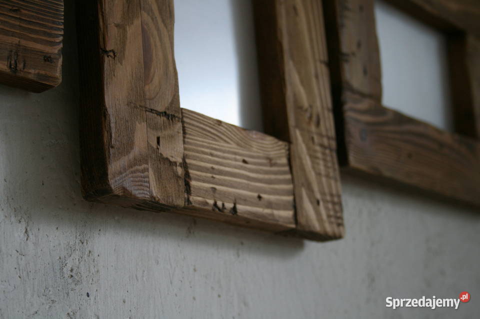 zestaw 3 drewnianych ramek na zdjęcia 10x15 na Mielec