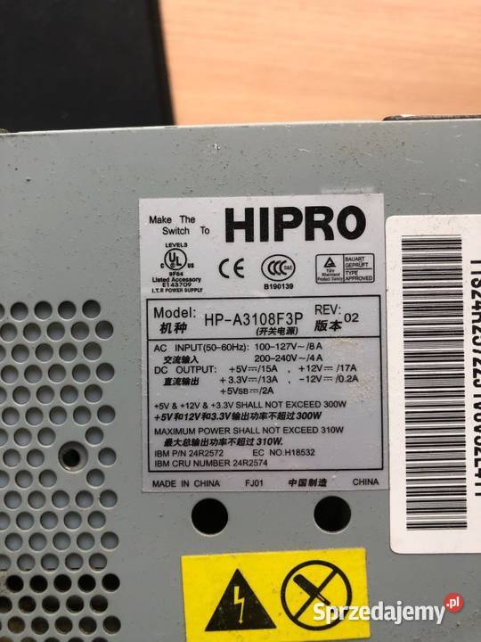 zasilacz HIPRO HPA3108F3P 300W 310W Białystok