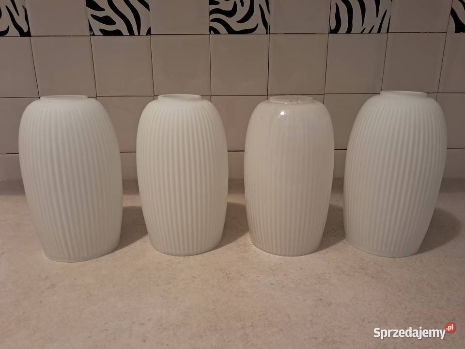 Klosz szklany do lampy biały prążkowany do Kraków