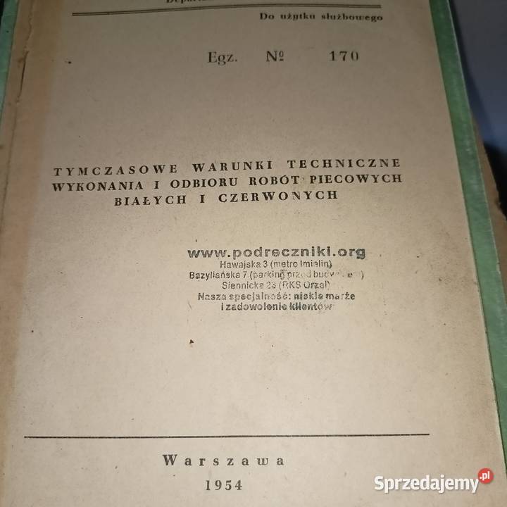 Tymczasowe warunki techniczne okazy książki Książki naukowe i popularnonaukowe Gdańsk
