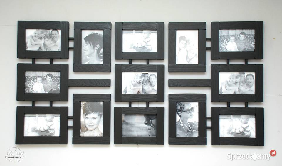 Czarna galeria ścienna multirama 13 zdjęć podlaskie Białystok
