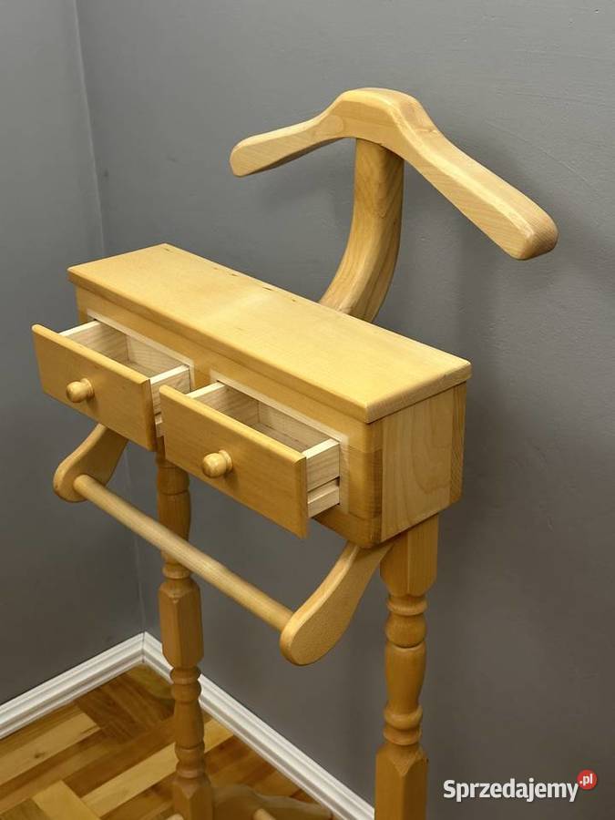 Stojak na ubrania wieszak kamerdyner z litego 48.5cm podkarpackie Ropczyce sprzedam