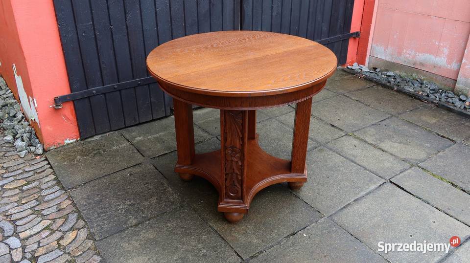 Unikatowy Okrągły Stół Stolik Jadalniany Kawowy Ziębice
