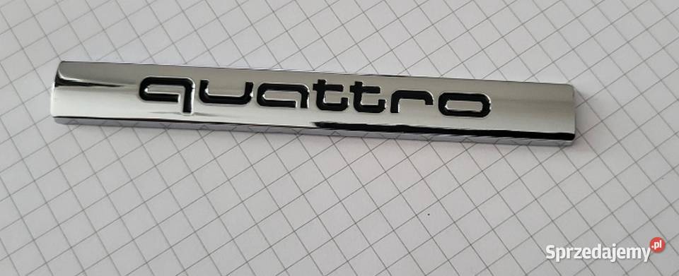 Emblemat Quattro srebrny przyklejany Emblematy Słubice