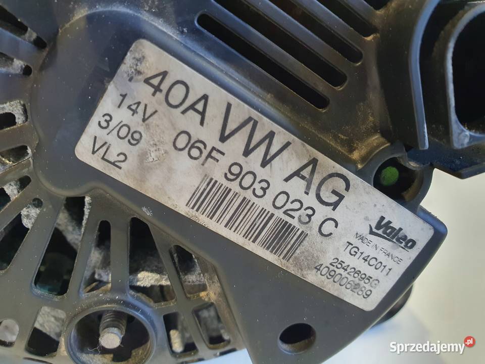 ALTERNATOR VW Eos 20 TDI valeo 06F903023C 140A Chełm
