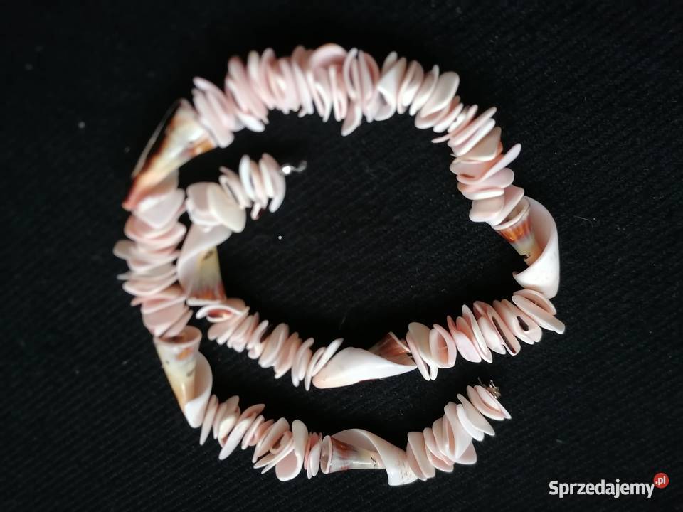 Naszyjnik z naturalnych muszelek długość Łódź