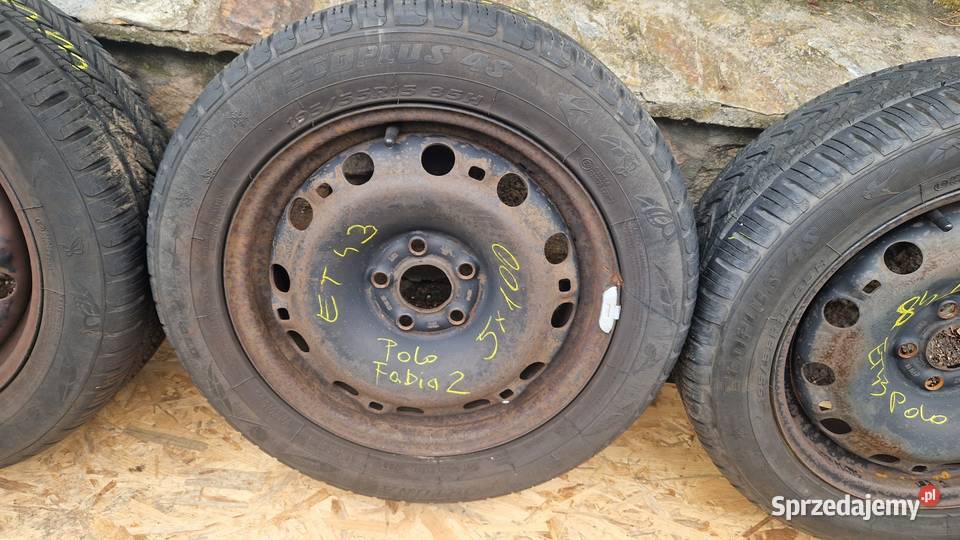 VW POLO FABIA LEON FELGI STALOWE 15 ET38 5X100 Słowikowo
