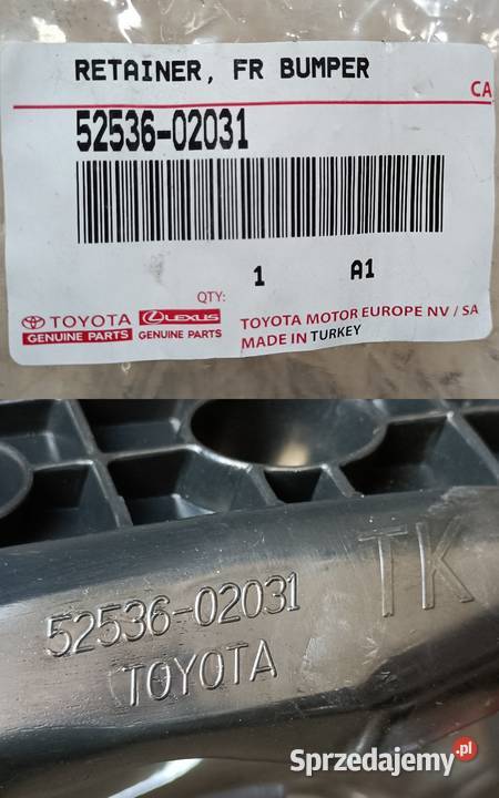 TOYOTA AURIS ŚLIZG MOCOWANIE ZDERZAKA LEWY PRZÓD Części montażowe Pleszew