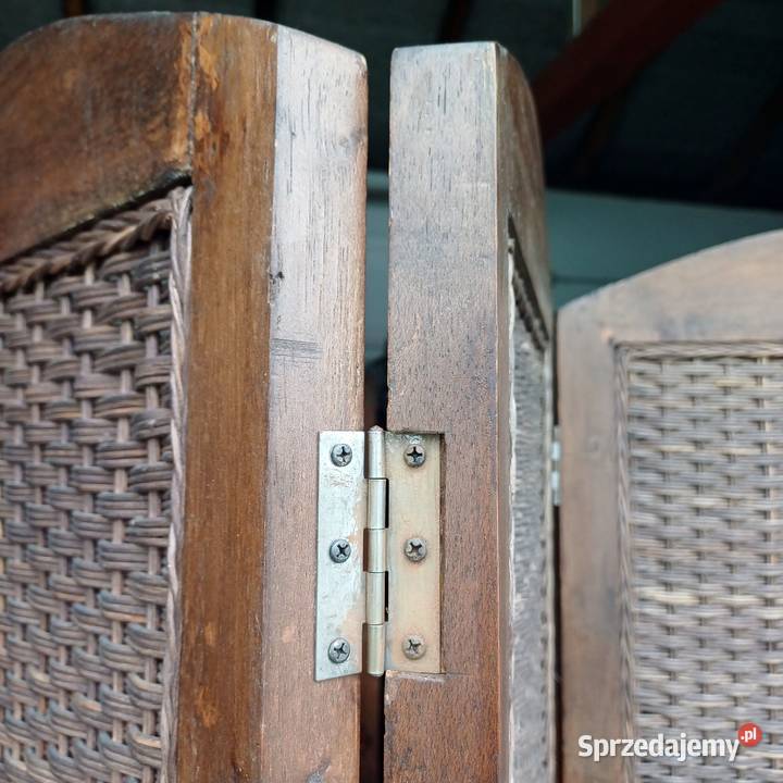 Drewniany parawan obustronny 3częściowy Meble sprzedam