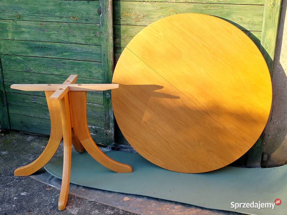 Stół okrągły rozsuwany drewniany Wrocław sprzedam