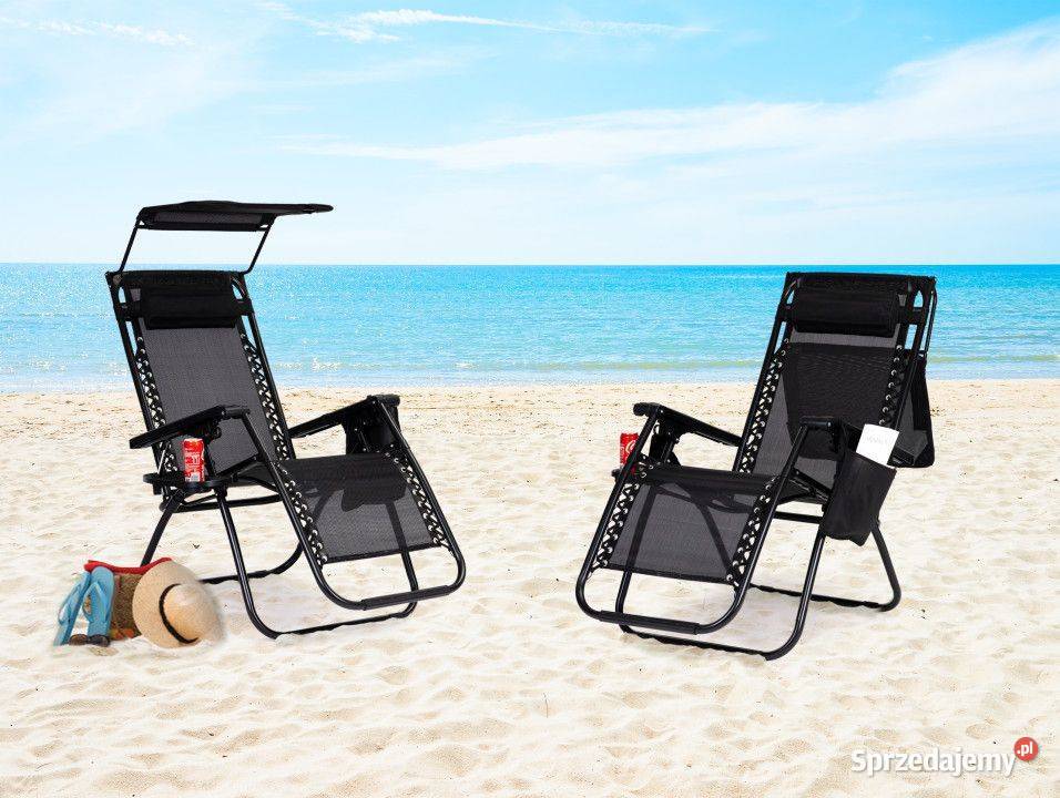 Leżak ogrodowy z daszkiem składany regulowany Bielsk Podlaski
