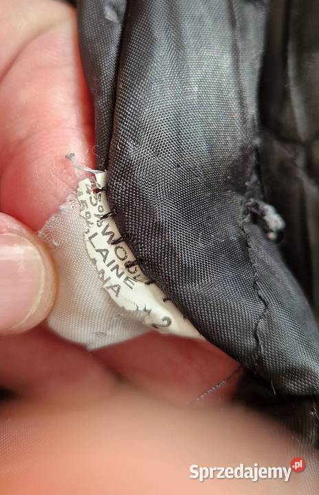 płaszcz zimowy 40 L białoczarny melanż Kraków