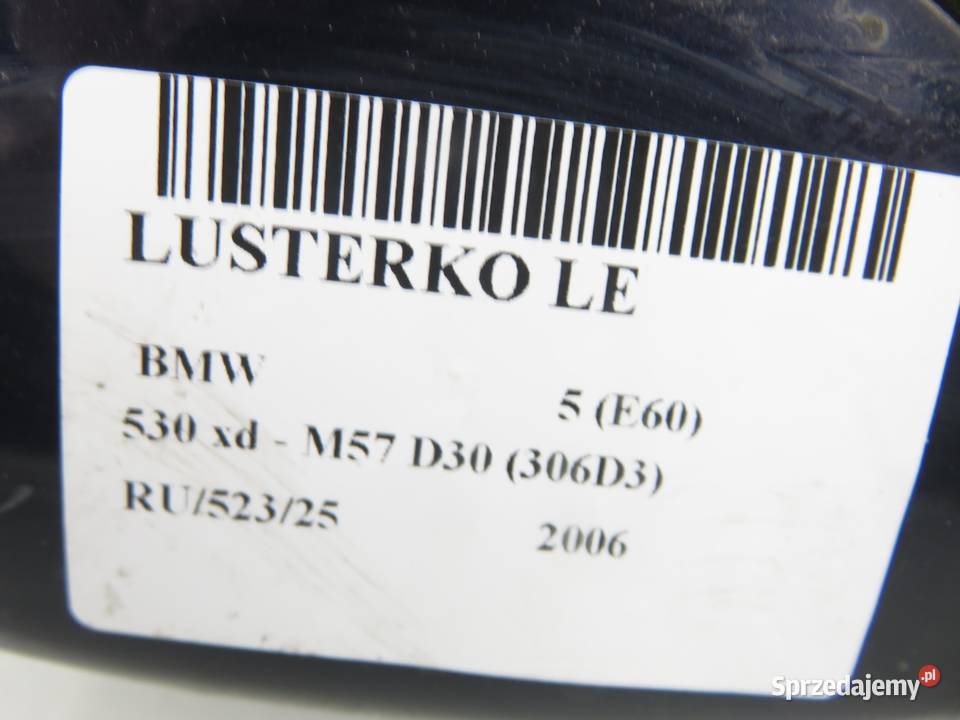 LUSTERKO LEWE BMW 5 E60 A355 MONACOBLAU METALLIC osobowe