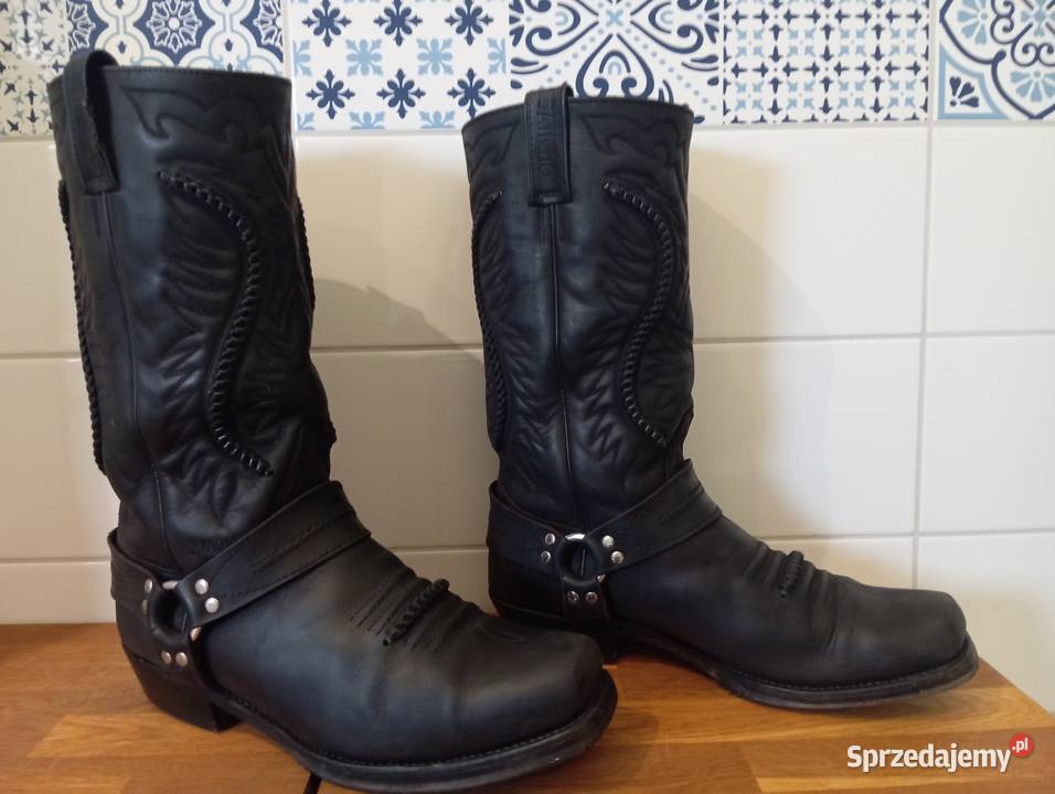 Sancho 5859 negro cowboy boots kowbojki Pozostałe Ruda Śląska