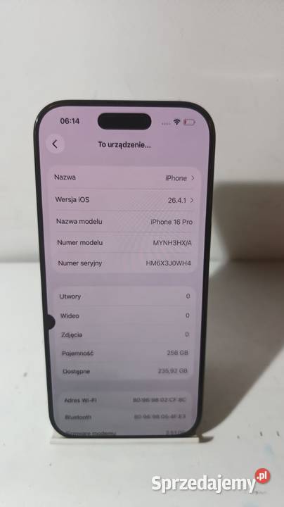 Smartfon APPLE iPhone 16 Pro 5G 256GB Katowice sprzedam