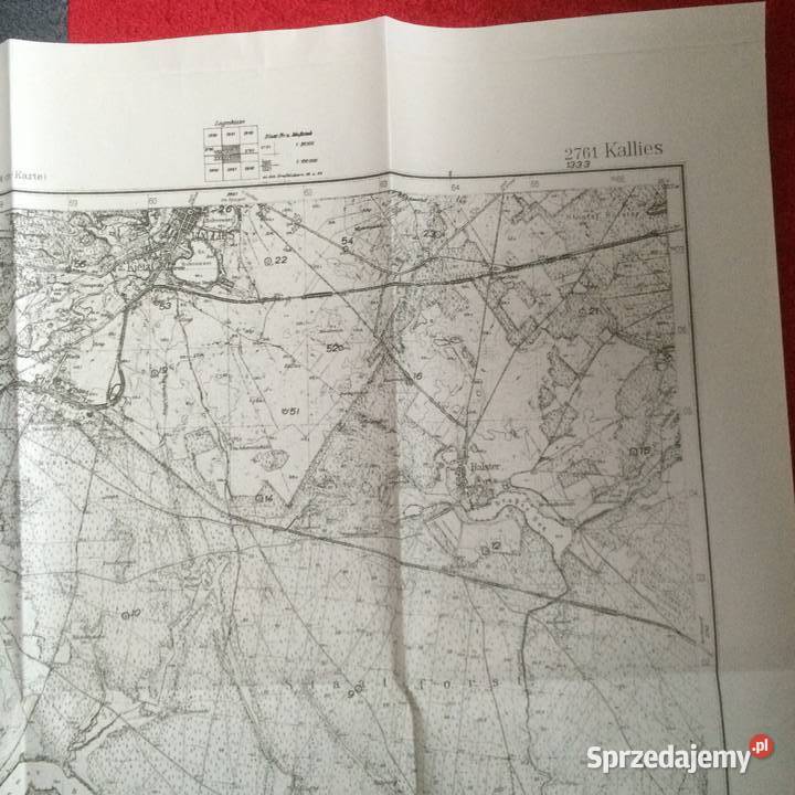 1213 Niemiecka Mapa Kalisza Antykwariat sprzedam