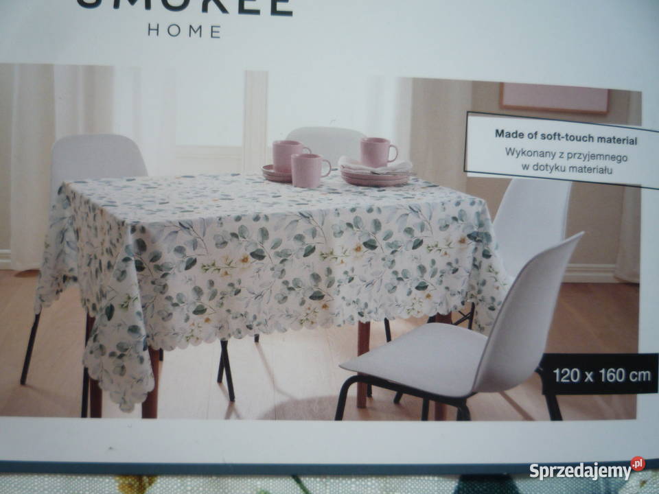 Smukee Obrus 120x160 plamoodporny kwiaty liście Szczecin