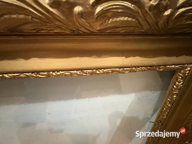 rzeźbiona ramaze szkłem na lustro obraz 130x65 Lustra Września